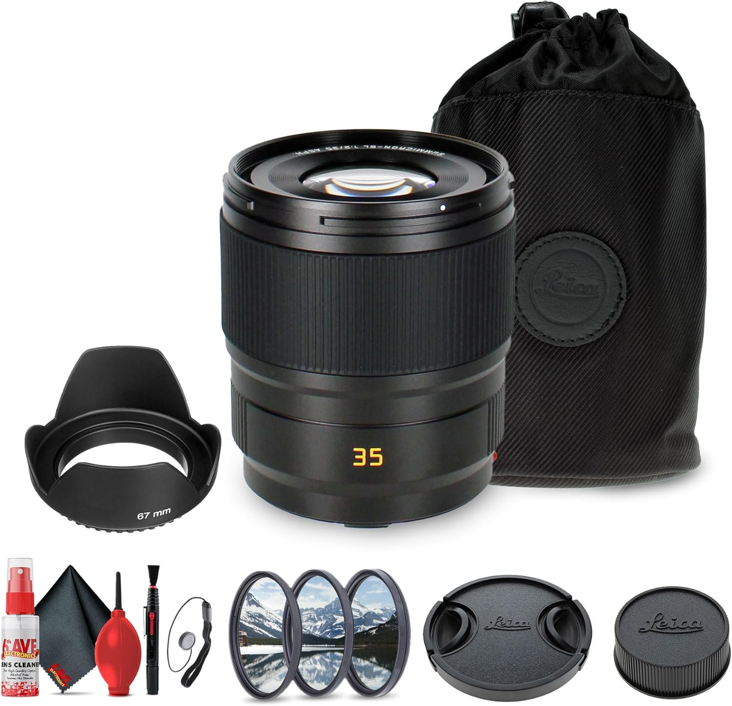 Leica Summicron-SL 35mm f/2 ASPH. Lens (L-Mount) (11192) + Lens Filter Kit + Cleaning Kit + Lens Hood + Lens Cap