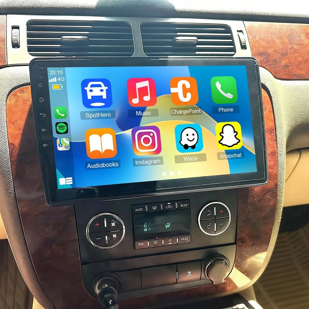 10 Inch IPS Touchscreen Android 15 Car Stereo for GMC Savana 2008 2009 2010 2011 2012 2013 with Wireless CarPlay & Android Auto Car Radio,Support WiFi 6, Bluetooth 5.4, Backup Camera, SWC