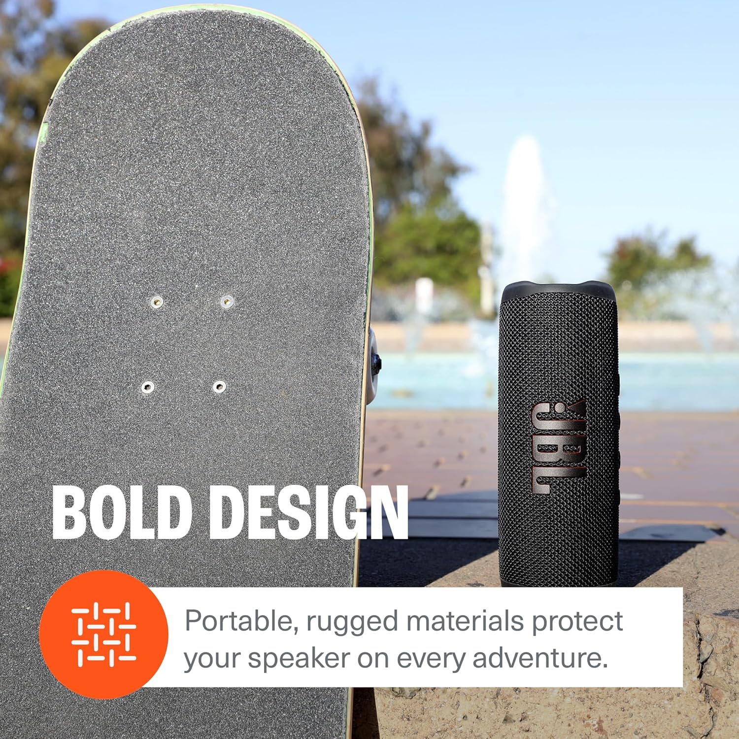 JBL Flip 6 (Black) + Bundle with divvi! Protective Hardshell Case
