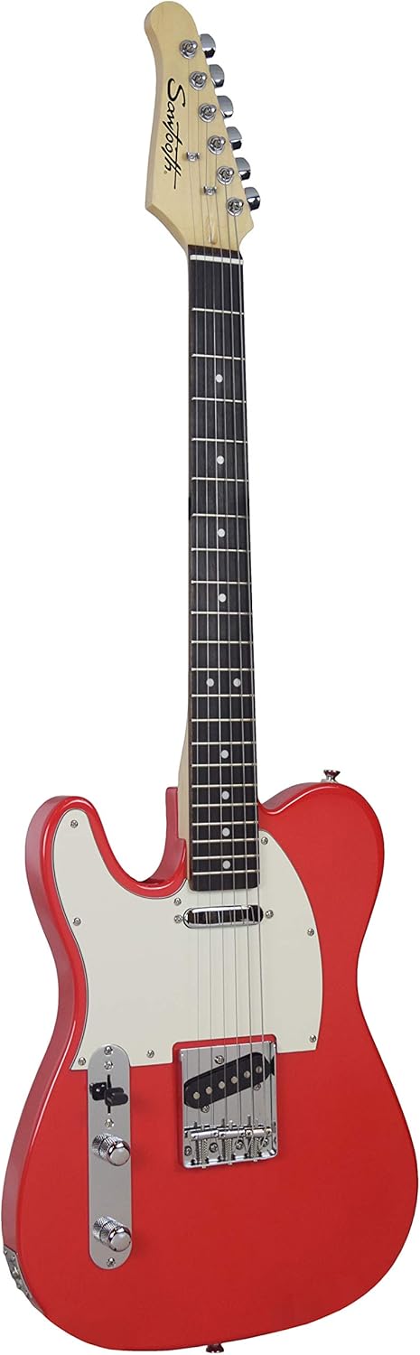 Sawtooth Classic ET 60 Ash Body Left-Handed Electric Guitar, Habanero