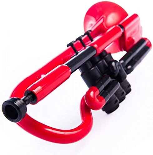 PINSTRUMENTS pCornet Plastic Cornet - Mouthpieces and Carrying Bag - Lightweight, Versatile, Comfortable Ergonomic Grip - Bb Authentic Sound for Student & Beginner - Durable ABS Construction - Red