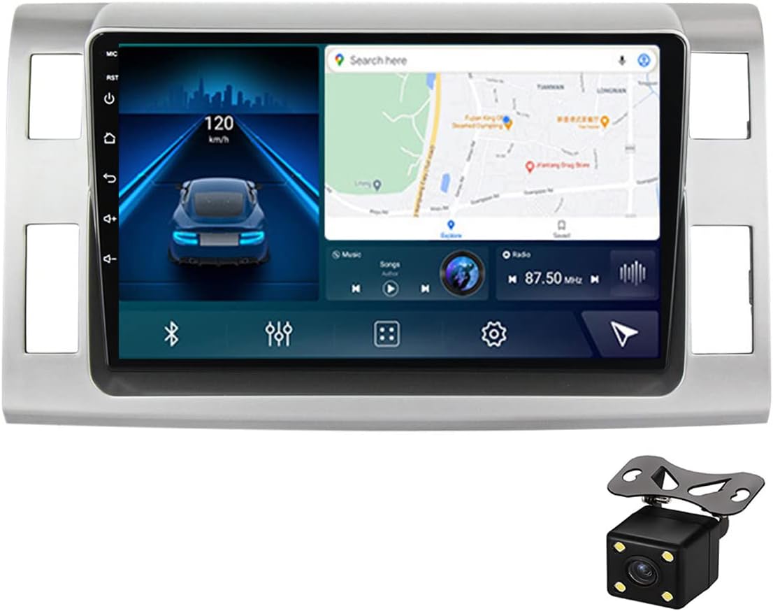 Double Din Car Stereo with Bluetooth and Backup Camera, 9 Inch Car Audio Android in-Dash Navigation for Toyota Previa Estima 2006-2016 FM Car Radio Support Carplay/DSP/SWC/USB,M300s 3g+32g