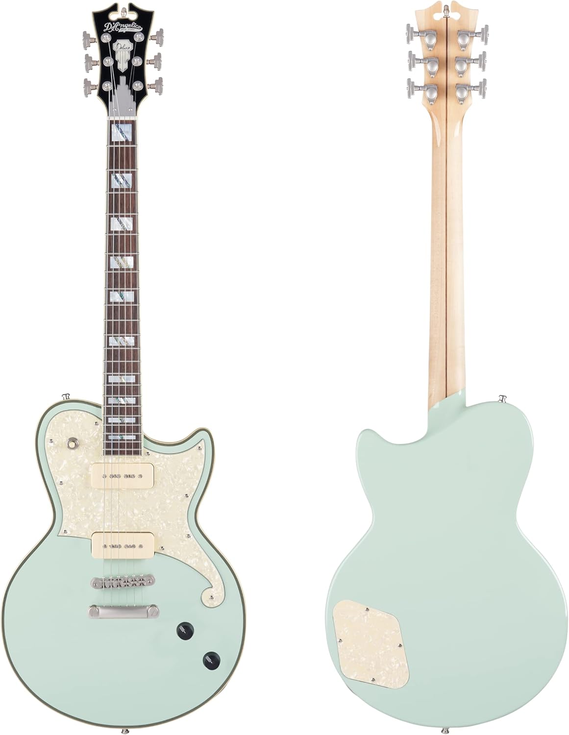 D'Angelico 6 String Solid-Body Electric Guitar, Right, Sage (DADATLSAGESNS)