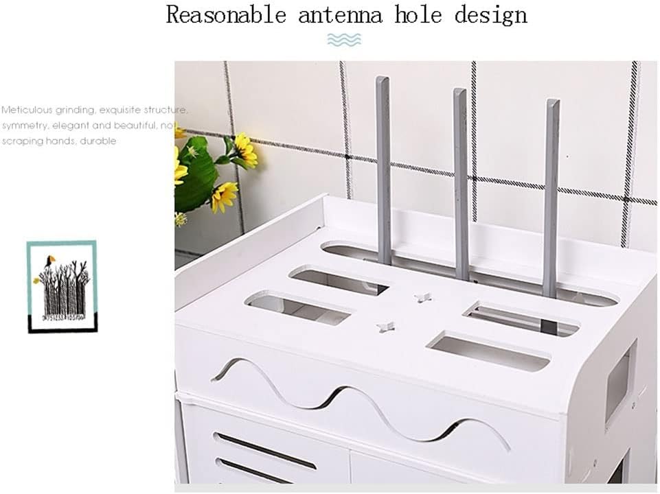 Cord Organizer Box, Living Room Decorative Box, WiFi Router Storage Box, Household Cable Management Boxes, Router Decorative Box (Size : S)