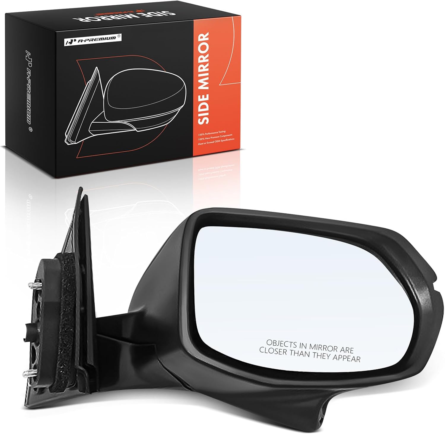 A-Premium Right Passenger Side Power Door Mirror - Compatible with Honda HR-V HRV EX EX-L 2016 2017 2018 - Heated Manual Folding Black Outside Rear View Mirror w/Turn Signal Light w/Camera