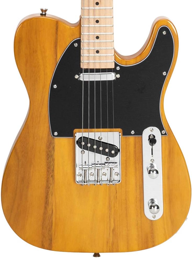 Transparent Yellow GTL Electric Guitar Package Full-Size with Maple Fingerboard, Single Cutaway, S-S Pickups, Gig Bag and Accessories