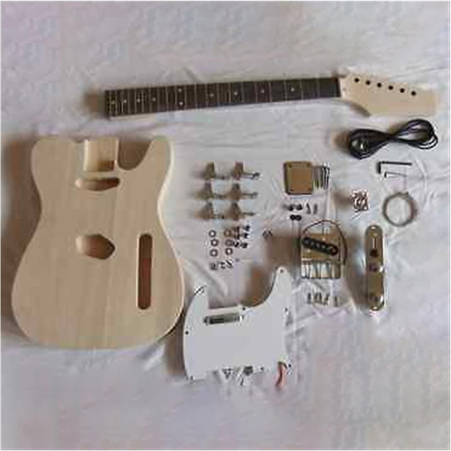 DIY Electric Guitar Kit 22 Frets Electric Guitar Semi-Finished Unassembled Kits Basswood Body Rosewood Fingerboard