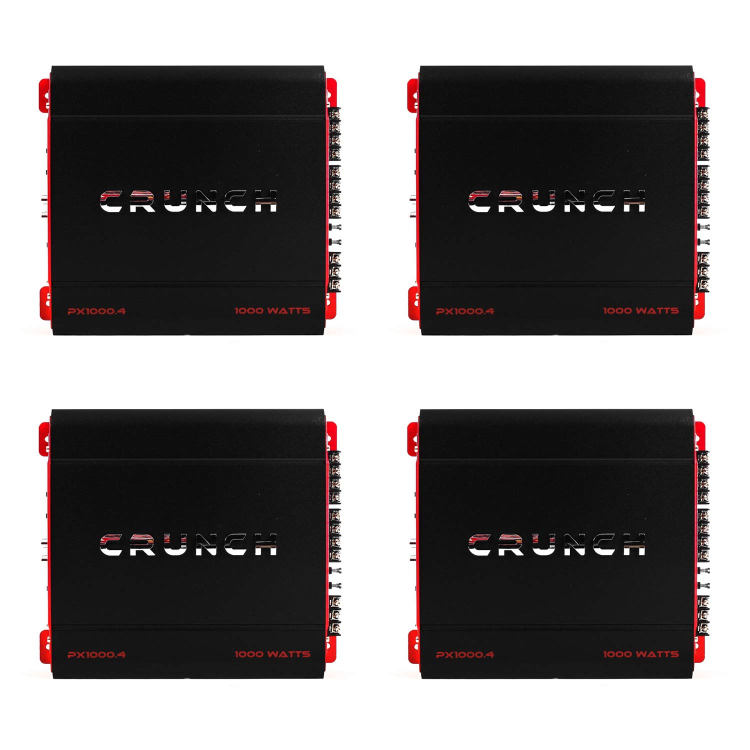 Crunch 4 Channel 1000 Watt Amp A/B Class Car Stereo Amplifier | PX-1000.4 (4 Pack)