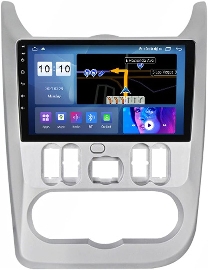 Android 11 Car Radio Multimedia Player for Renault Logan Sandero 2009-2015 with Rear View Camera Car Stereo Supports Mirror Link/Steering Wheel Control USB FM Bluetooth