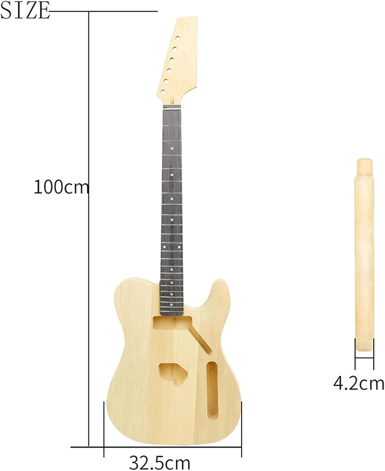 DIY Electric Guitar Kit Basswood Blank Surface Draw Freely Easy Installation Hand-Assembled Electric Guitar Kit (Color : 01)