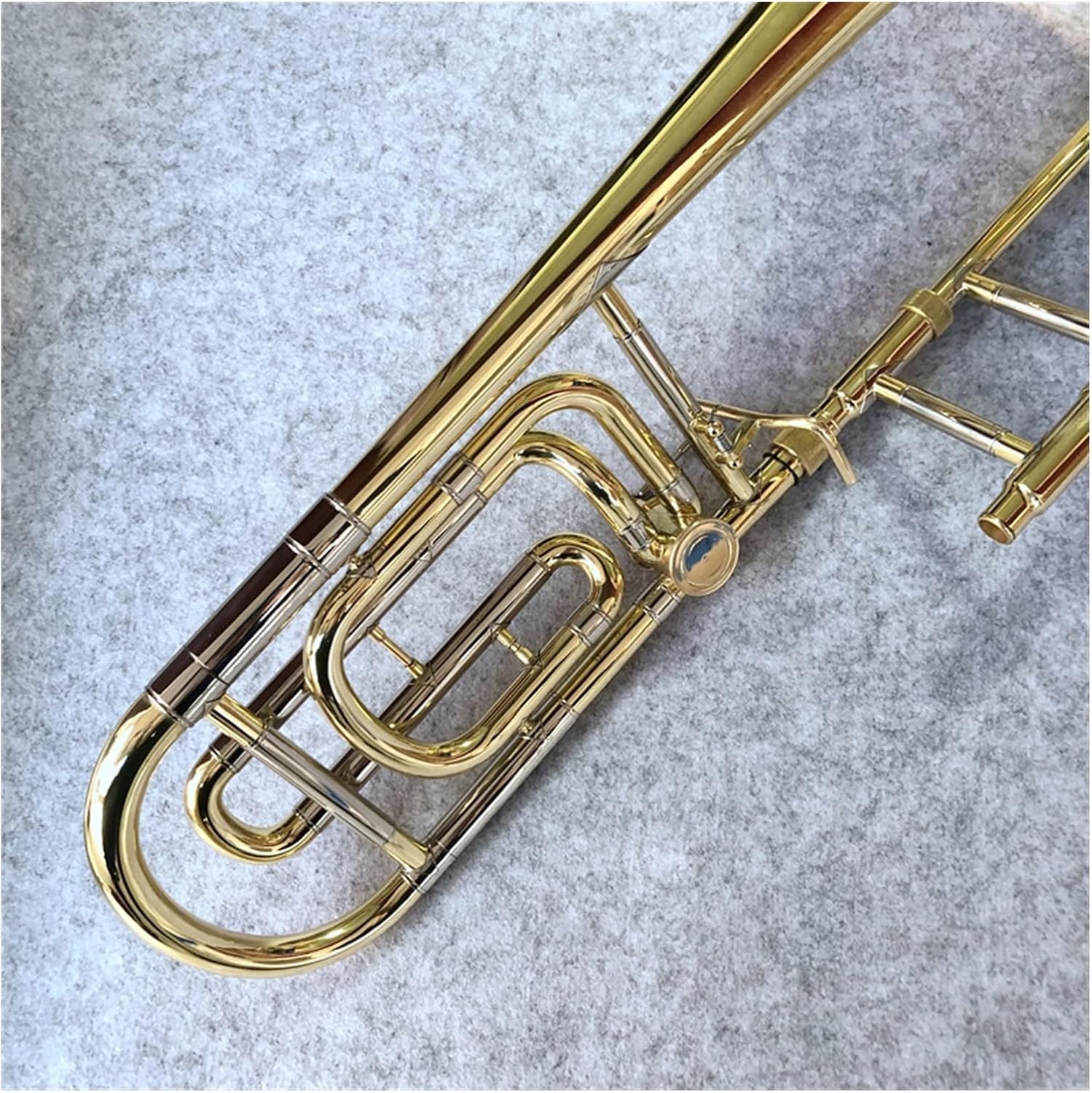 FLFL Student Trombone Professional Bb-F# Tune Tenor Trombone Gold Lacquer Bb Trombone Musical Instrument