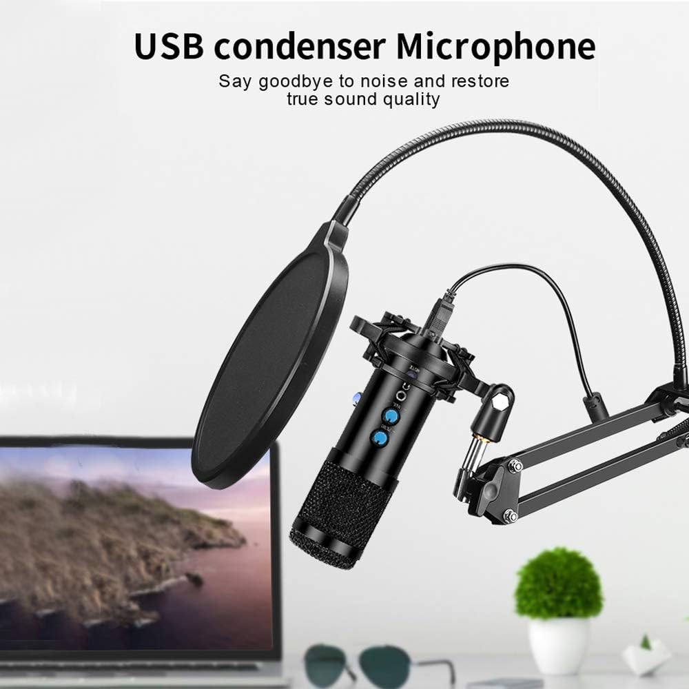 USB Microphone Professional Condenser Recording Mic Kit for Podcast, Recording Microphone for YouTube, Recording Music, Voice Overs, Livestreaming and Streaming Broadcast