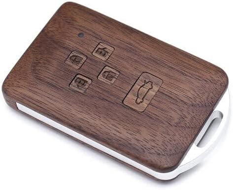 Keyless Entry Remote Control Refit Wooden Car Key Fob Shell Replacement For vellfire 5 button (case only) - (Color: Walnut wood)