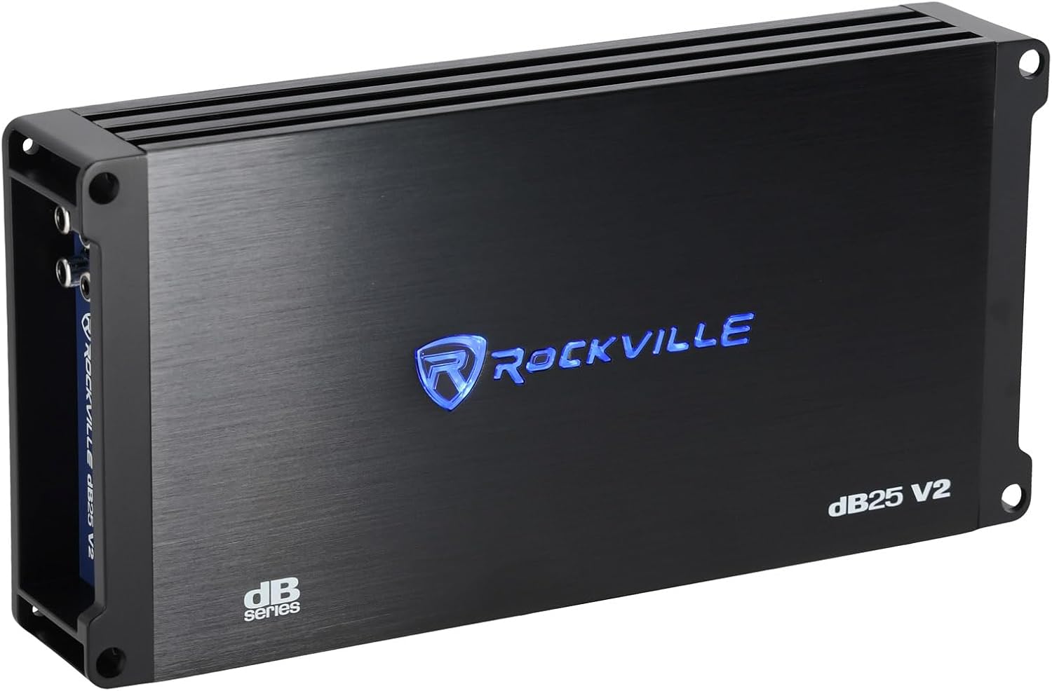 Rockville dB25 V2 2 Channel Car Amplifier 3000-Watt Peak/750W Dyno-Certified RMS Compact Stereo Amp, Class D, Low Distortion, Adjustable Crossover