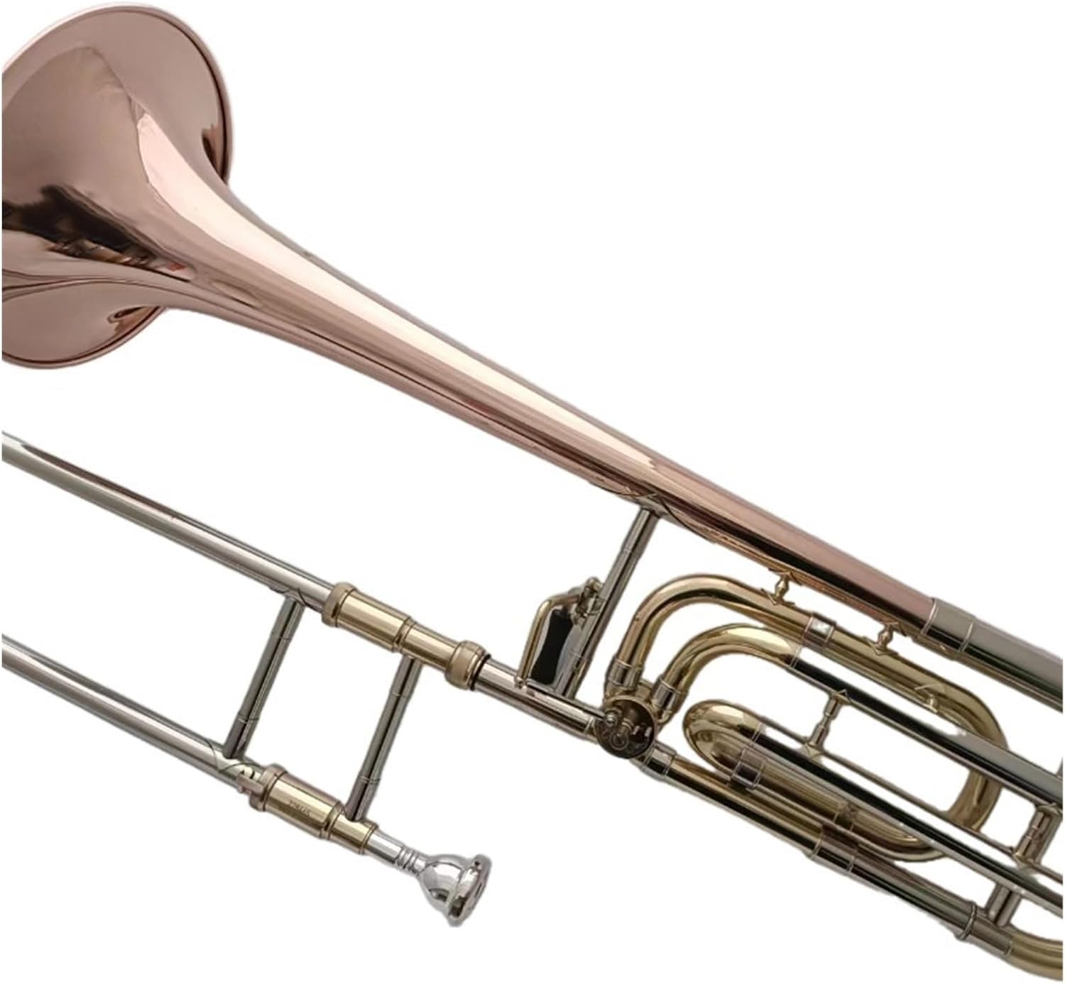 Adult Trombone Instrument Professional Brass Tube Tenor Trombone Instrument Bb/F Key Playing Phosphor Bronze Material
