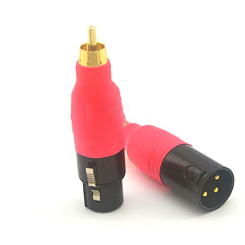 10 pcs Cool Plug 3 Pin XLR Jack Female to RCA Plug + RCA Male to XLR Plug Male pin Audio Adapter Connectors