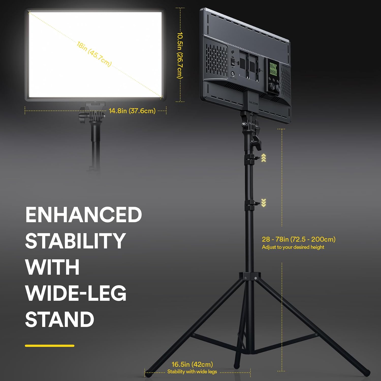 RALENO LED Video Panel Light, 2-Pack 18