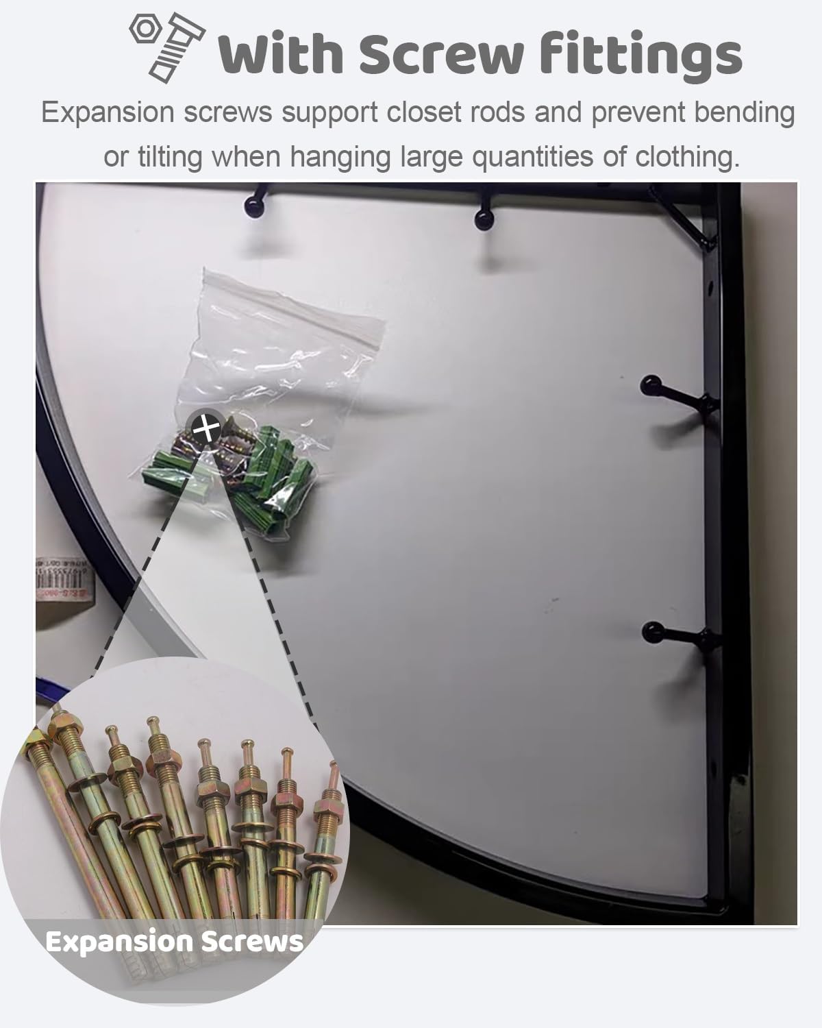 Corner Wardrobe Closet Bracket for Room, Corner 90 Degree Support Bracket for Round Closet Rods, Nursery Organization Clothes Holders Rack(Gold,50cm(19.7