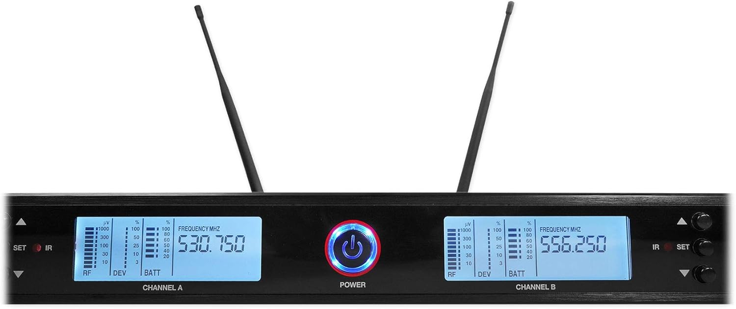 RockvilIe RWM3300UA Dual Handheld Microphones for Church Sound Systems