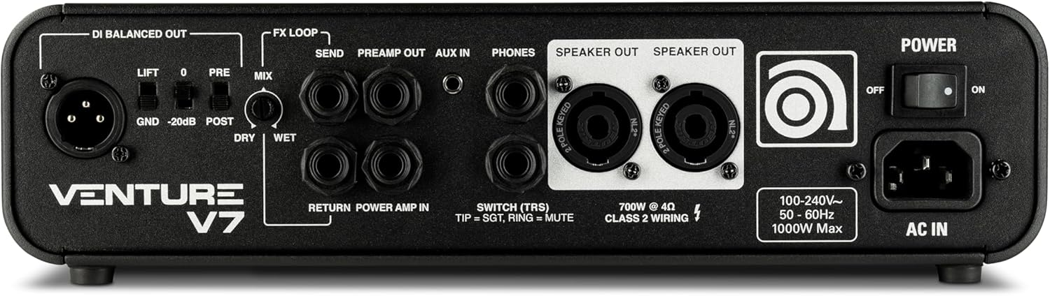 Ampeg Venture V7 Bass Guitar Head, 700 Watts