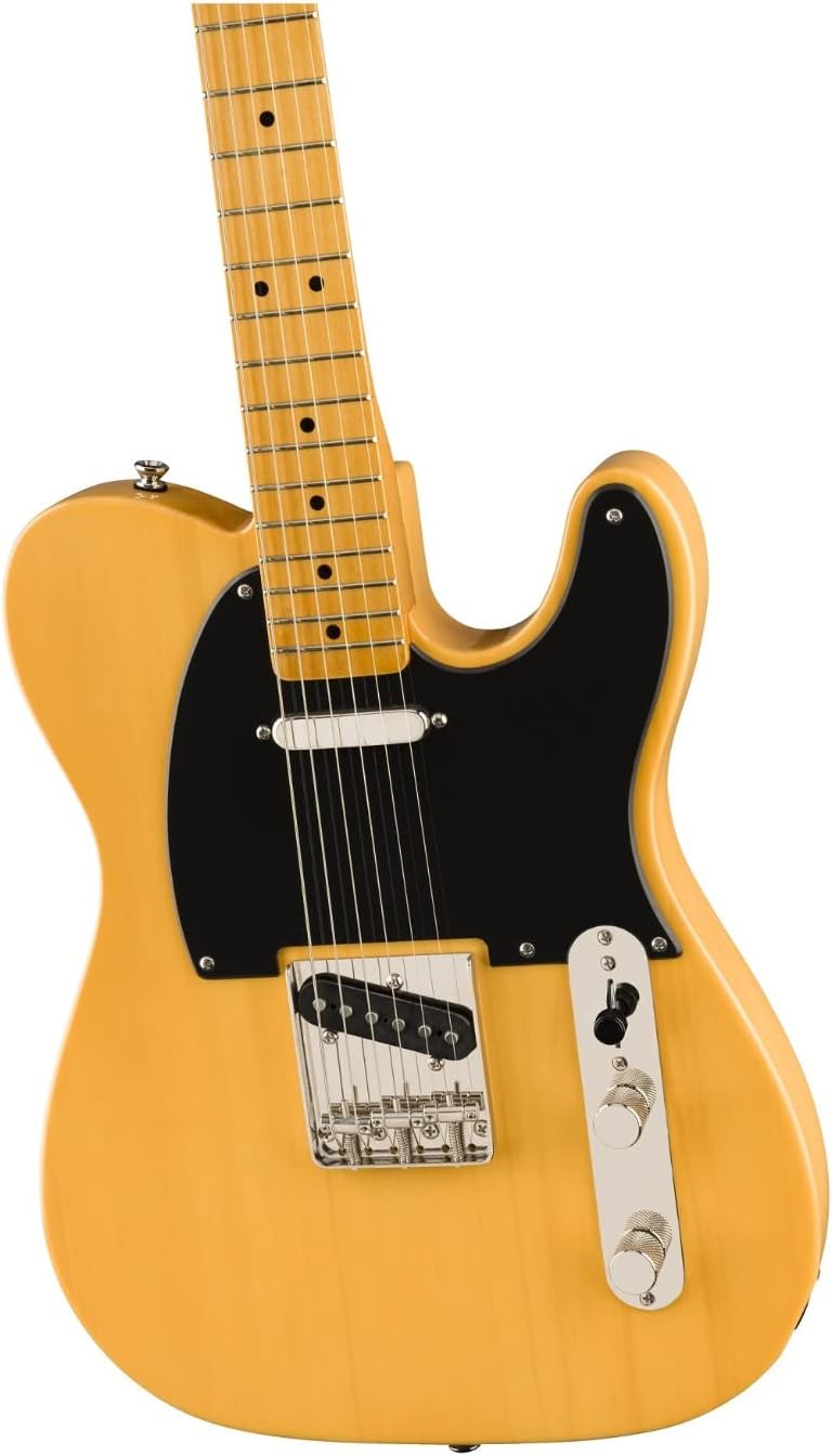 Squier Classic Vibe 50s Telecaster Electric Guitar, Butterscotch Blonde, Maple Fingerboard