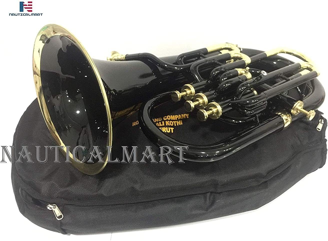 Bb Euphonium 4 Valve Black Musical Instrument Gift