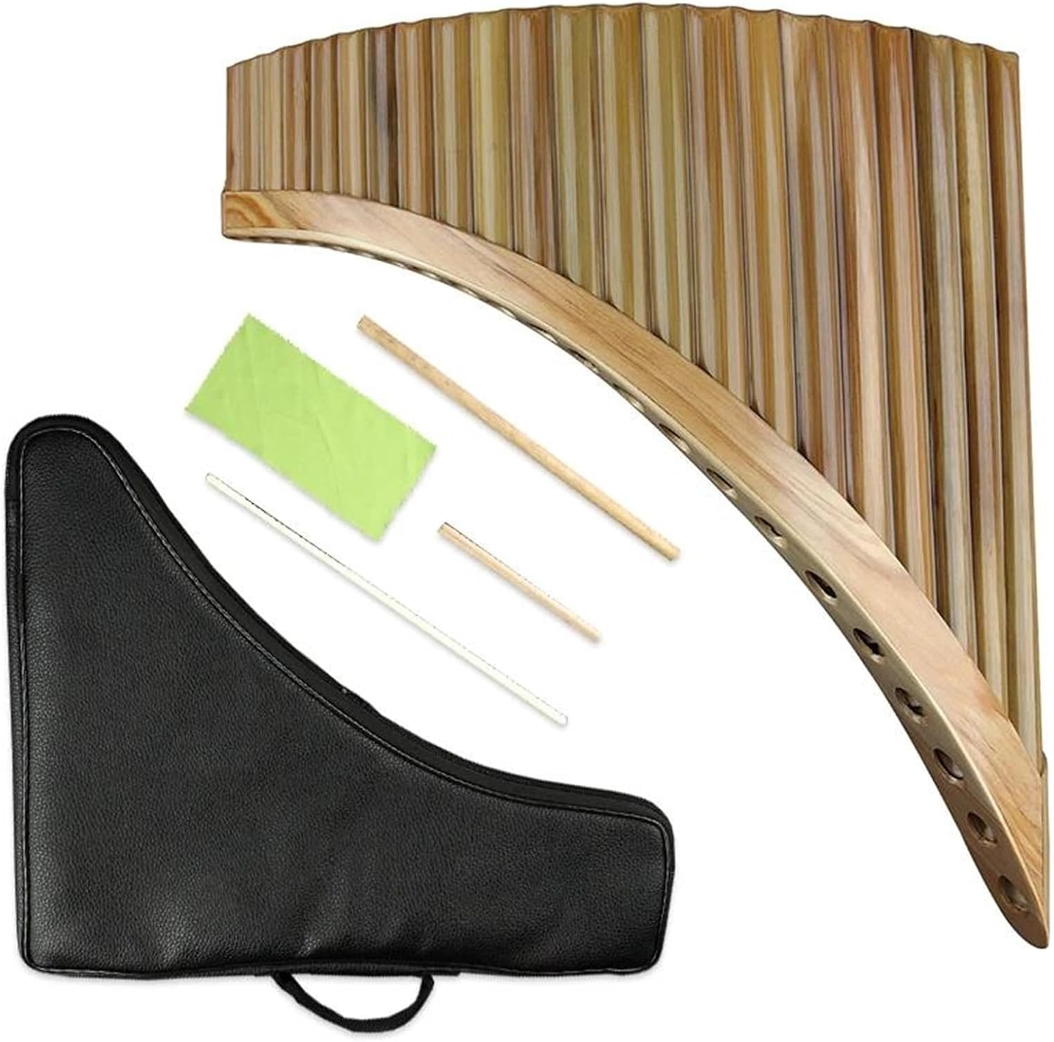 pan flute for beginners Chinese Traditional Musical Instrument 22 Pipes Pan Flute C Key Pan Pipes Woodwind Instrument Pan Flute In C Key (Color : Left)