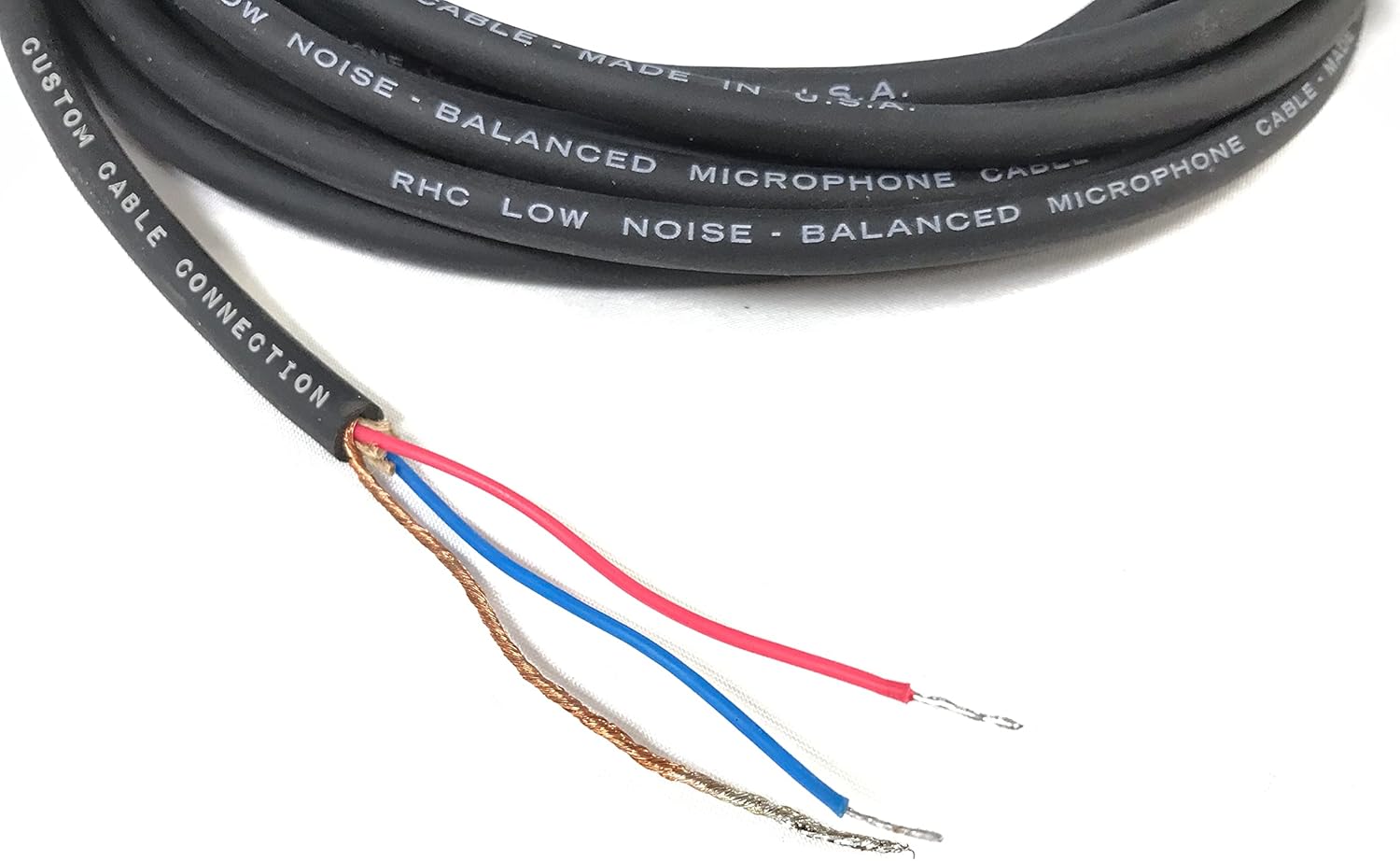 100 Foot Custom Cable Connection Pro-Audio XLR Balanced Microphone Male to Blunt 24 AWG Economy Cable