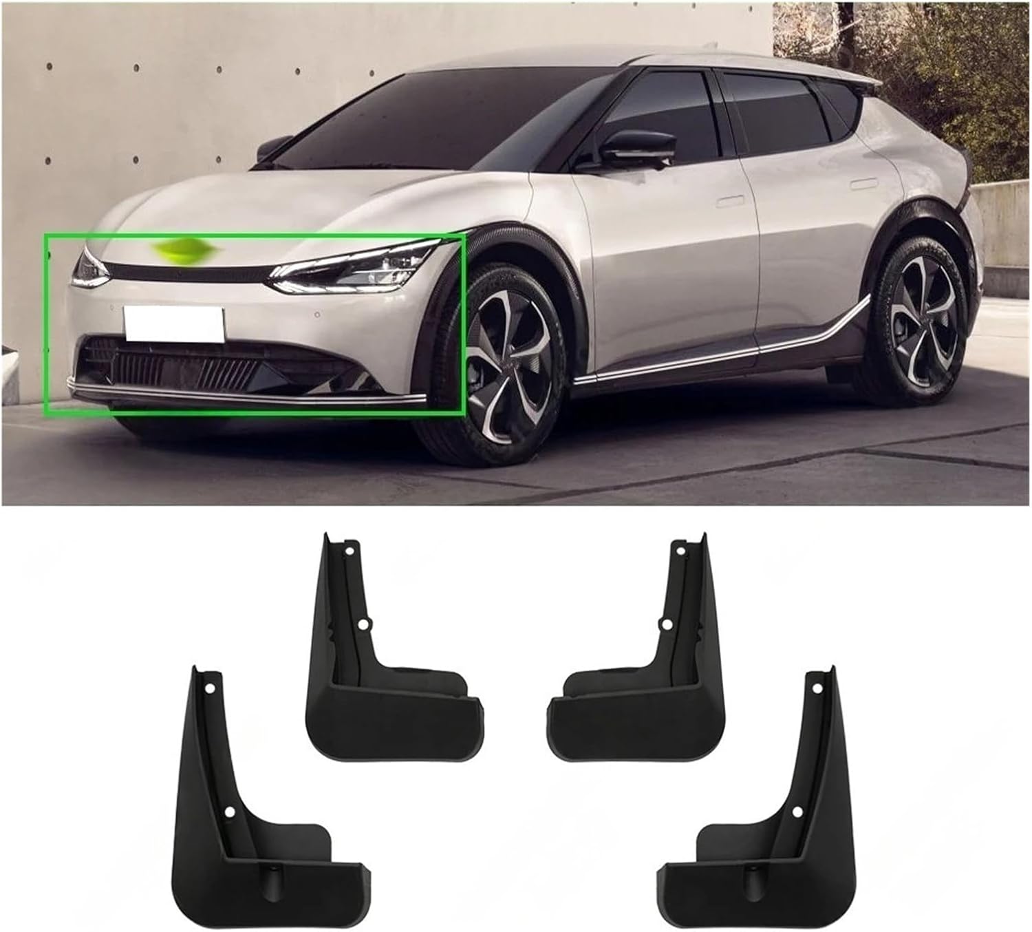 MudFlaps Compatible for KIA EV6 Wind 2021 2022 2023 2024 Fender Mudguard Mud Flaps Guard Splash Flap Mudguards Car Accessories(Standard)