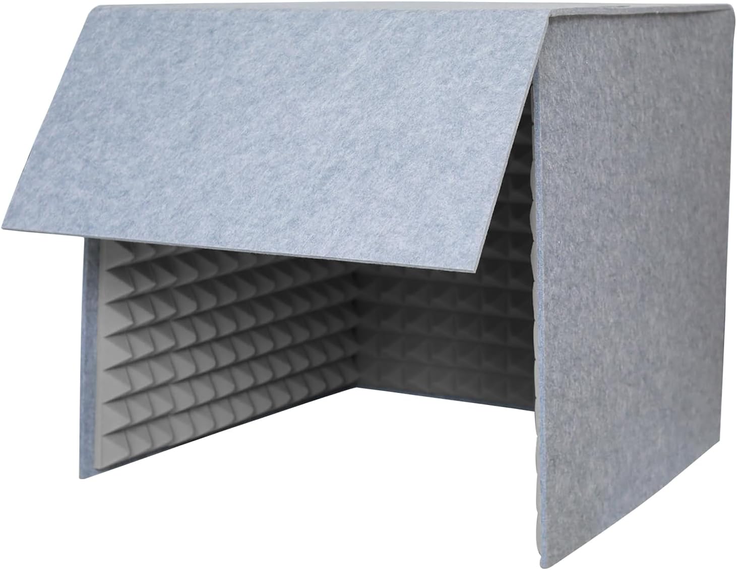 Portable Desktop Recording Studio, 31.5in Foldable Lightweight Acoustic Booth, Soundproof Privacy Shield, Small Music Sound-Absorbing Studio,Gray