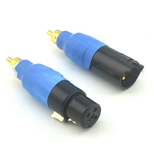 10 X RCA Male to XLR Plug Male pin Adaptor + 3 Pin XLR Female to RCA Plug Adapter Audio Connector