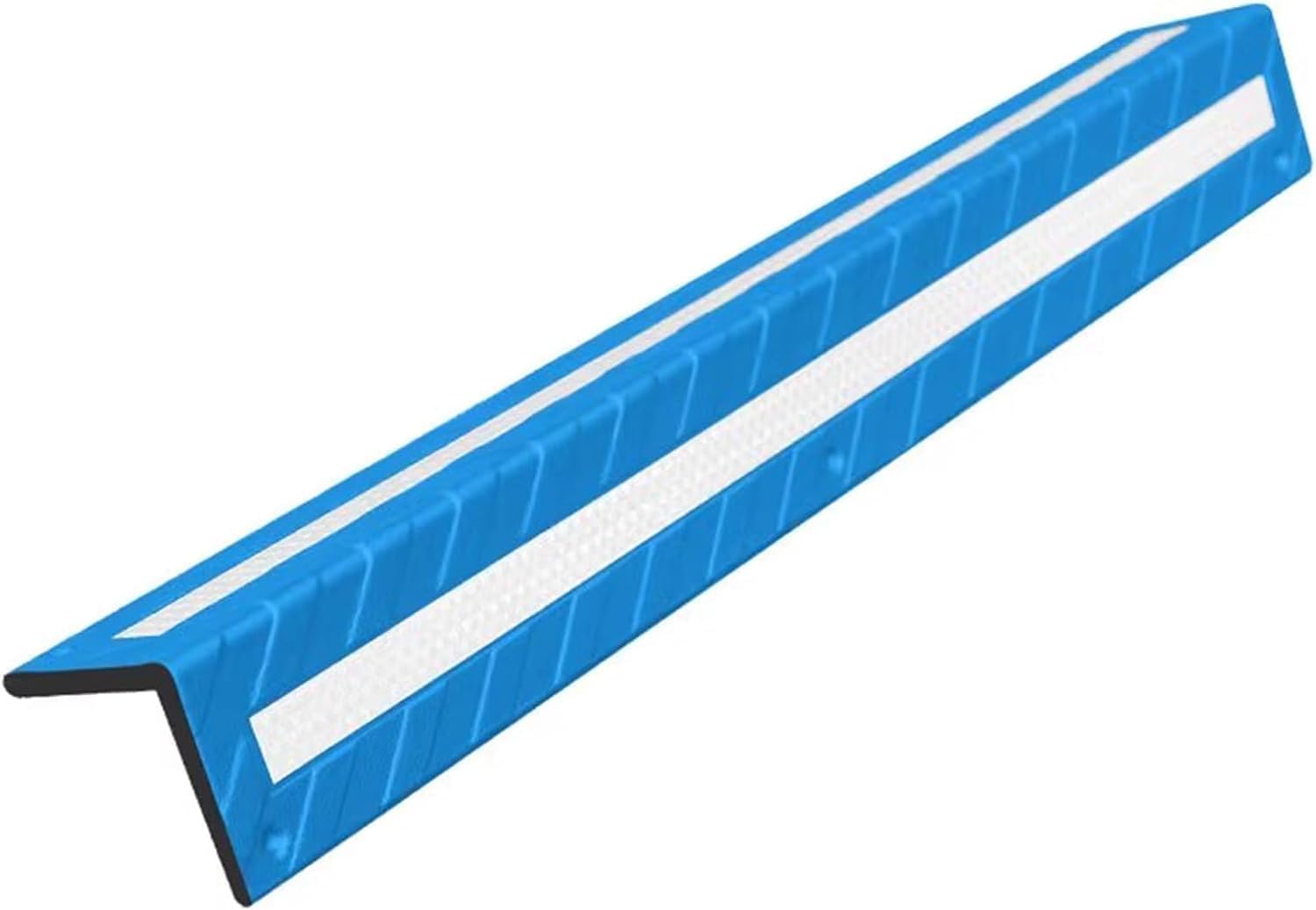 Accessories Car Parking Protector Wall Corner Guard for Parking Garages L-Shape Garage Rubber Column Anti-Impact Reflective Yellow Strip Corner Guard 0.3/0.4in Thick(Blue,5pcs-0.9cm)