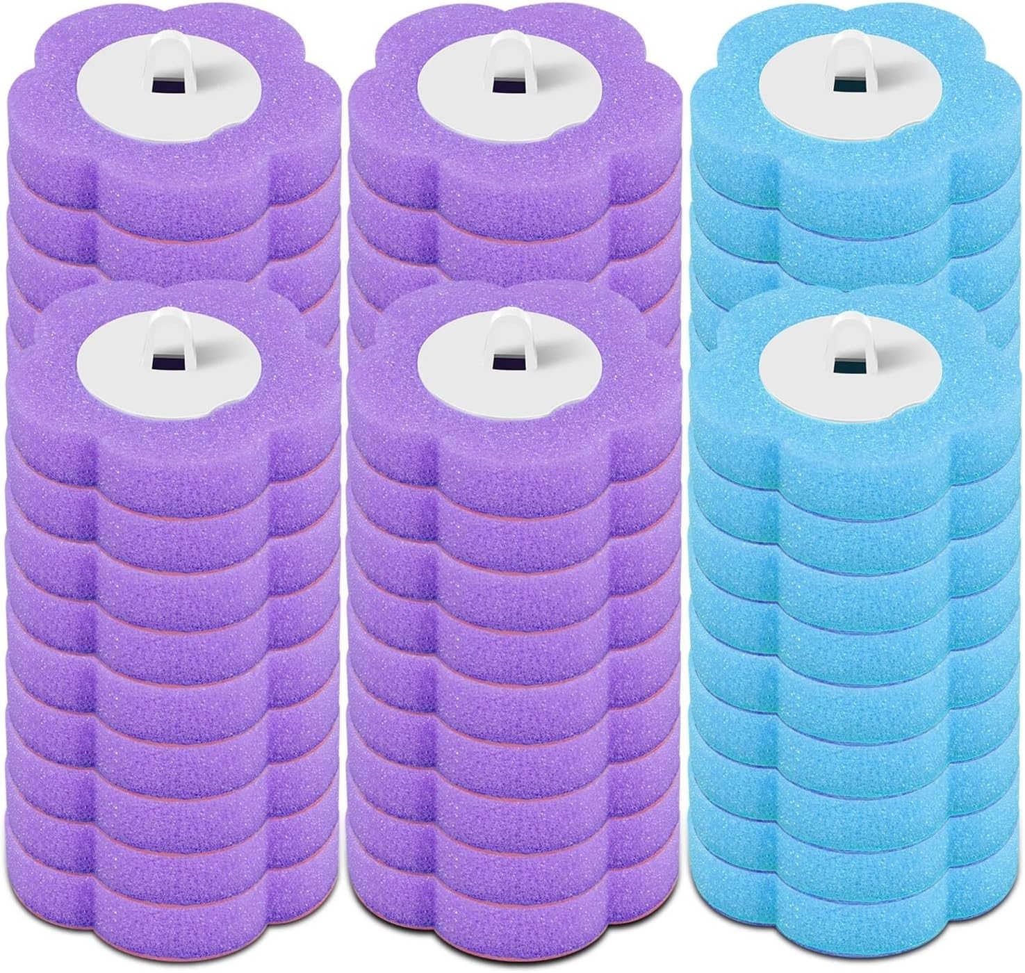Disposable Toilet Brush Refills 72 PCS Disposable Toilet Brush Cleaner WC Replacement Sponge Pad Cleaning Refills Bathroom Accessories for Bathroom Cleaning