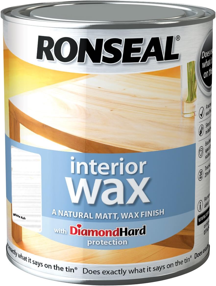 Ronseal IWWA750 750 ml Interior Wax - White Ash by Ronseal