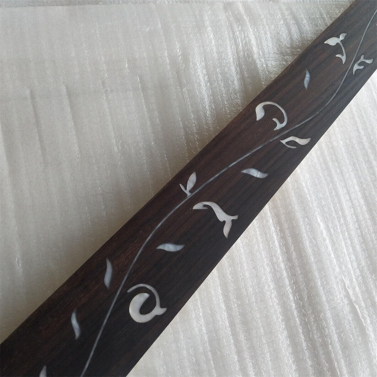 Fretless J BASS Guitar Neck Maple 20 Fret Rose Real Inlay 4 String Gloss