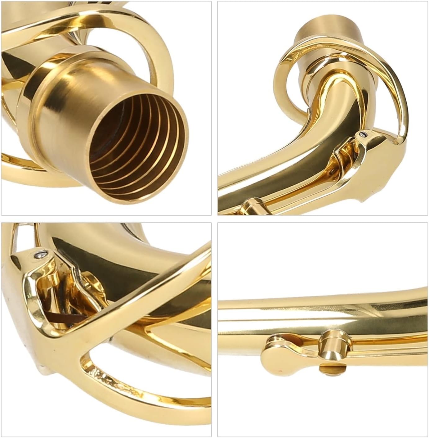 Sax Replacemen Set Brass Alto Saxophone Neck Heat- Insulating Material Bend Neck Sax Replacement Part Sax Accessory Saxophone Accessories (Color : Gold)
