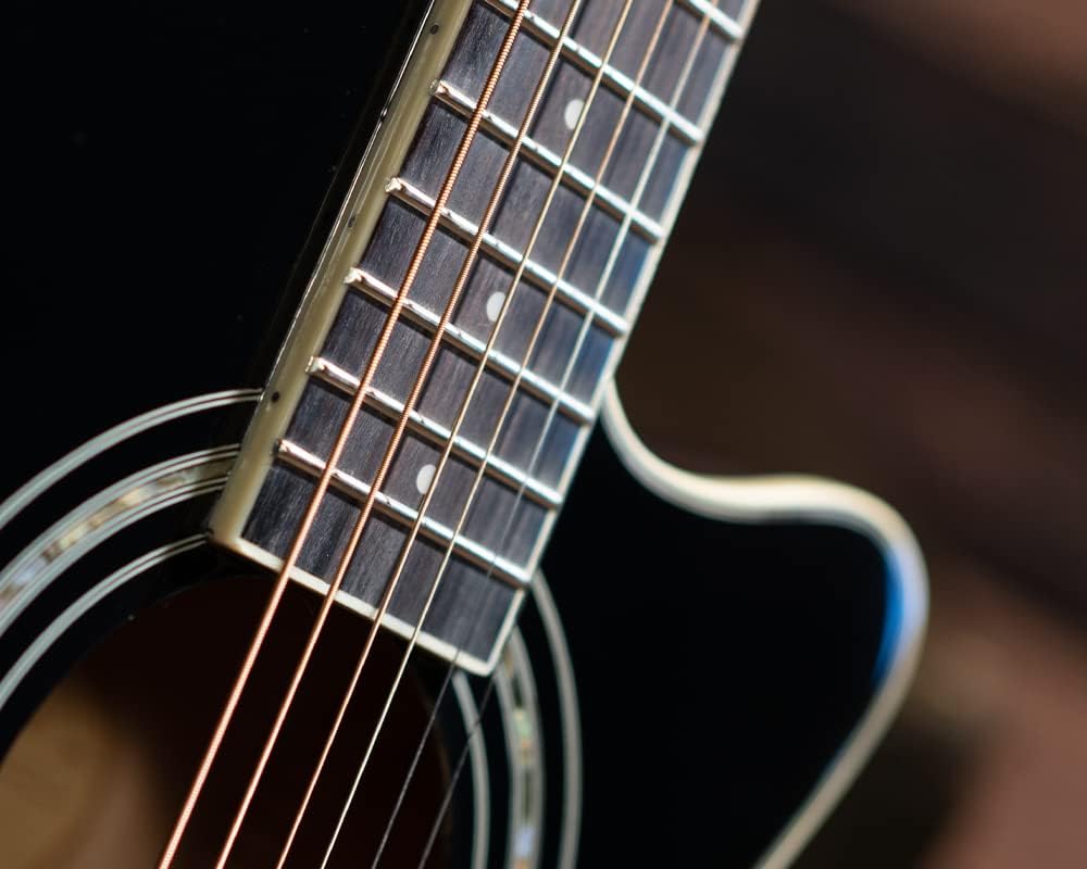 Washburn EA12B-A Festive Series Mini Jumbo Cutaway Acoustic Electric Guitar, Black