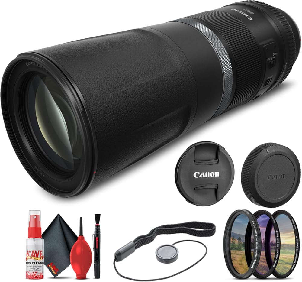 Canon RF 800mm f/11 is STM Lens (3987C002) + UV Filter + Cap Keeper + Cleaning Kit + More (Renewed)