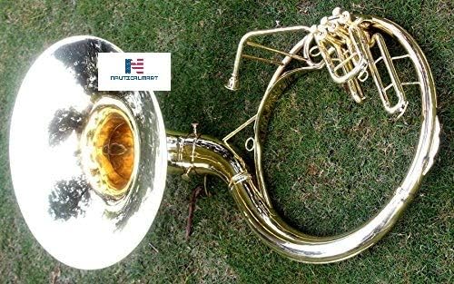 Brass Sousaphone Bb Big Bell Tuba 20'' Valve - Full Brass, Bag Included - Musical Instrument Gift