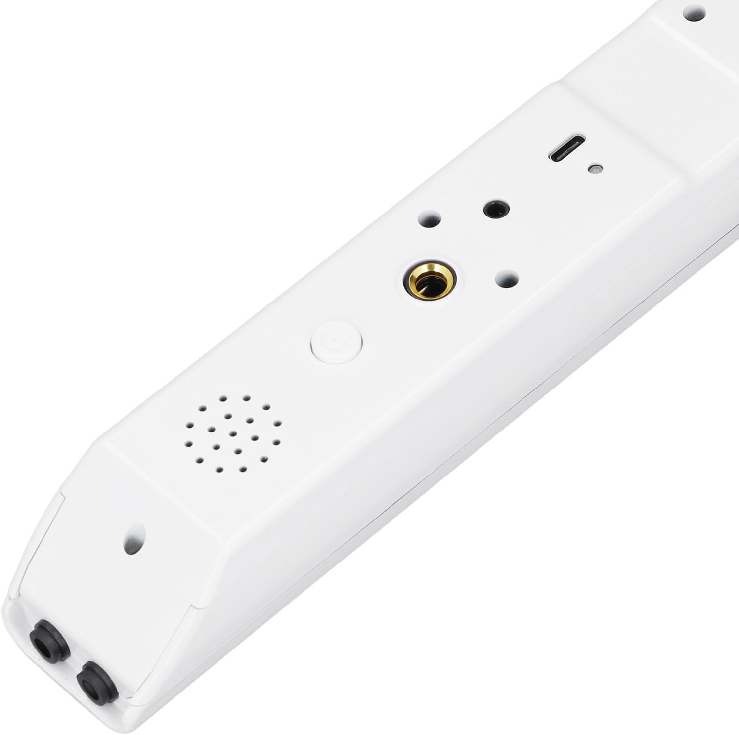 Portable Electronic Wind Instrument, Rechargeable Electric Saxophone Synthesizer with Replacement Mouthpiece, More Sensitive Key for Beginner and Adult (White)