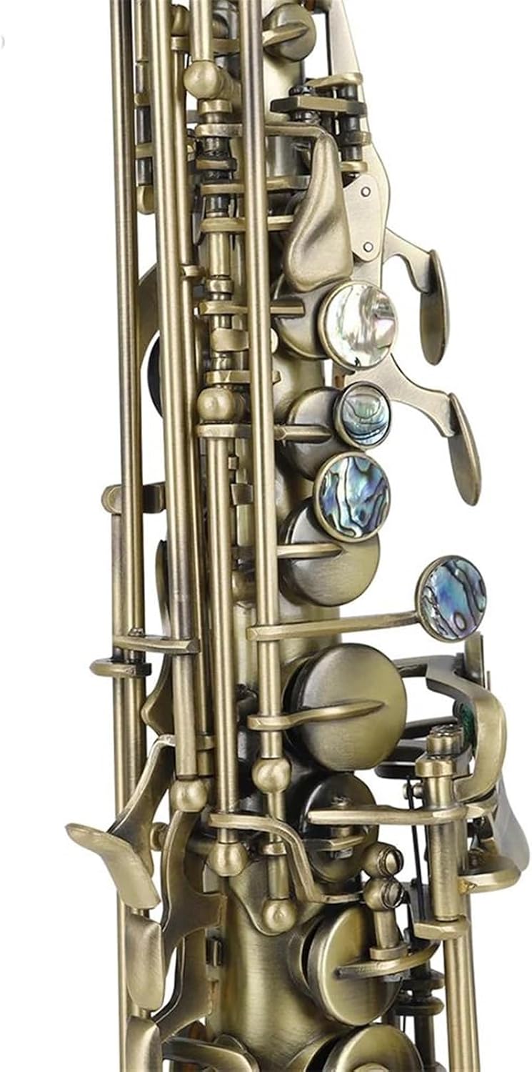 Beginner saxophone Soprano Saxophone Bronze Straight Sax Bb B Flat Saxofon Woodwind Musical Instrument With Saxophone Accessories