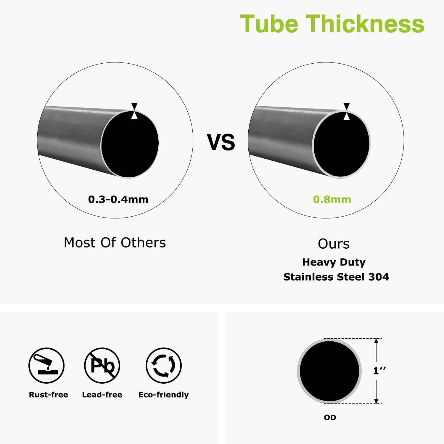 Naiture Stainless Steel 60'' x 36'' Corner Shower Curtain Rod with Ceiling Support, Chrome Finish