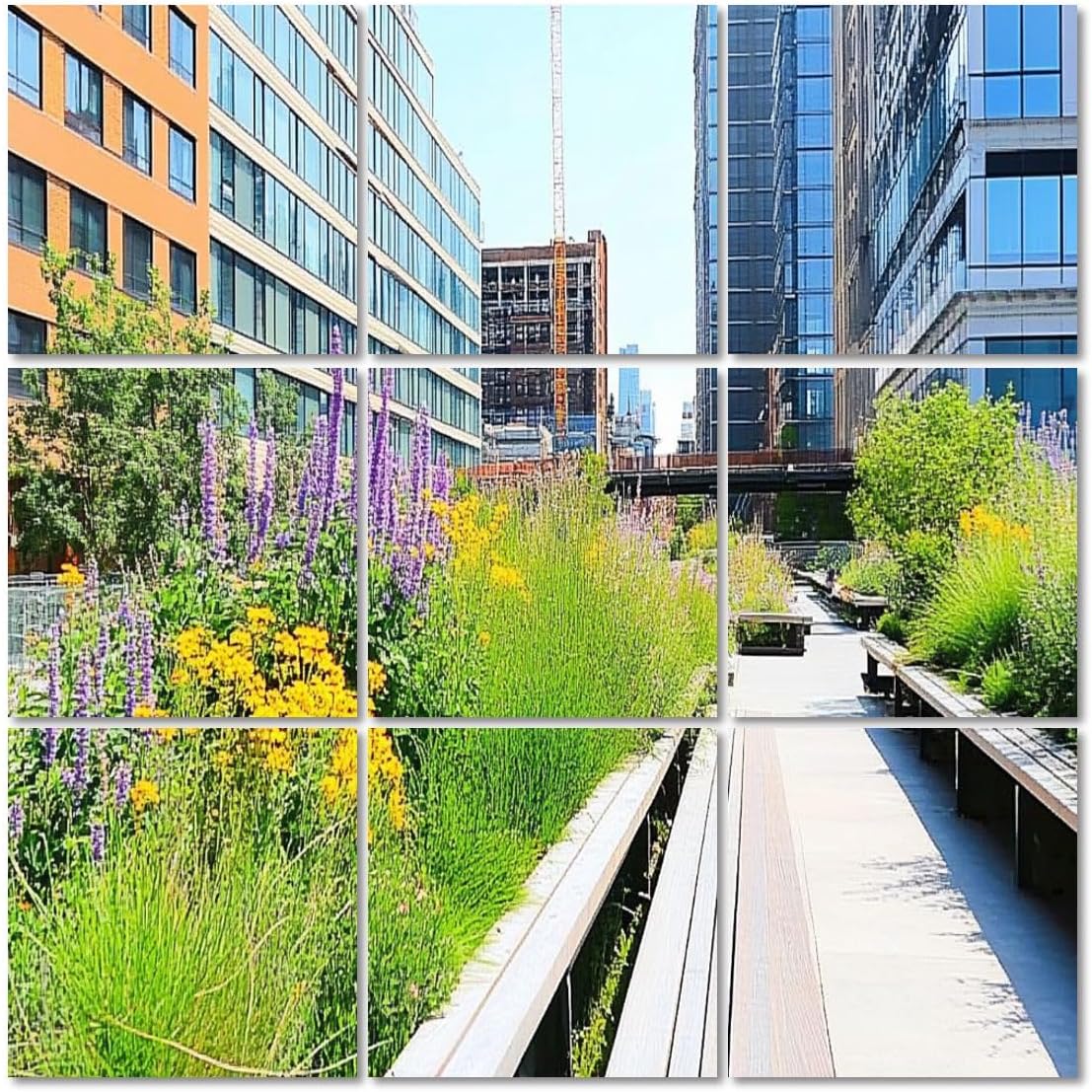 Art Acoustic Panels Self Adhesive new york city spring new york pictures 9 Packs Decorative Soundproof Wall Panels Large Sound Absorbing Panels for Home Office 60