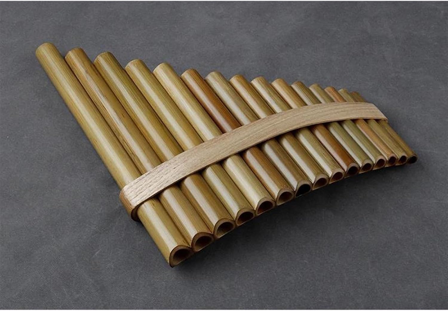 Handmade Pan Flute For Folk Musical Instruments Original Color Pan Woodwind Instrument 15 Pipes (Color : Left)