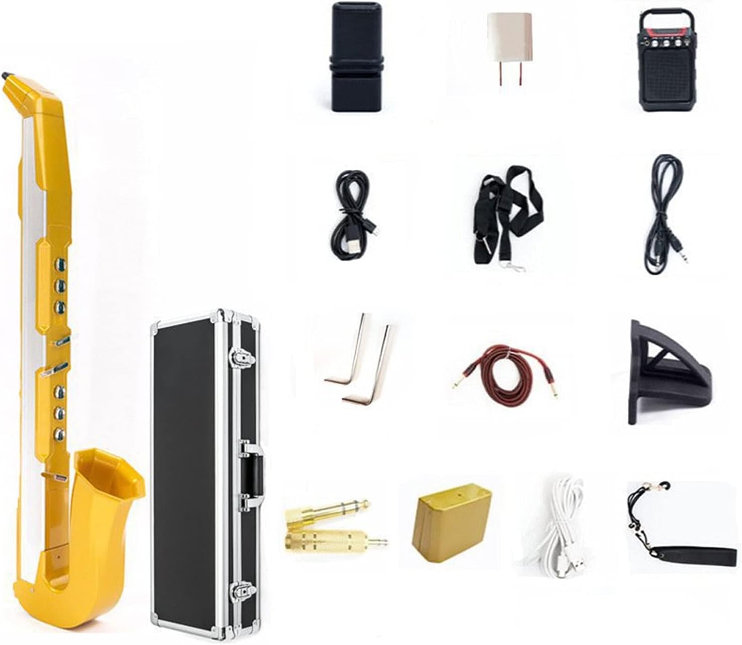 Digital Saxophone Electronic Saxophone is Suitable for Self-Study Entertainment Leisure and Playing Musical Instruments Student Saxophone (Color : Yellow 2)