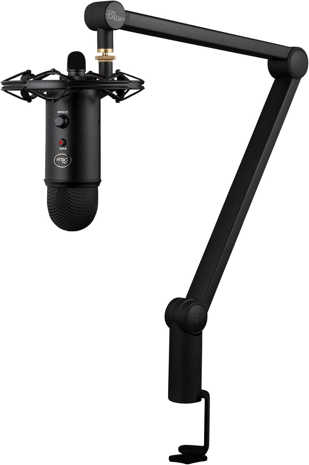 Blue Microphones Blue Yeticaster Professional Broadcast Bundle with Yeti USB Microphone, Radius III Shockmount and Compass Boom Arm (Renewed)
