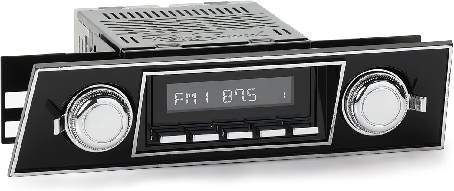 RetroRadio Compatible with 1967-68 Pontiac Firebird Features Include Bluetooth, AUX, AM/FM LABC-M1-401-03P-73PPT