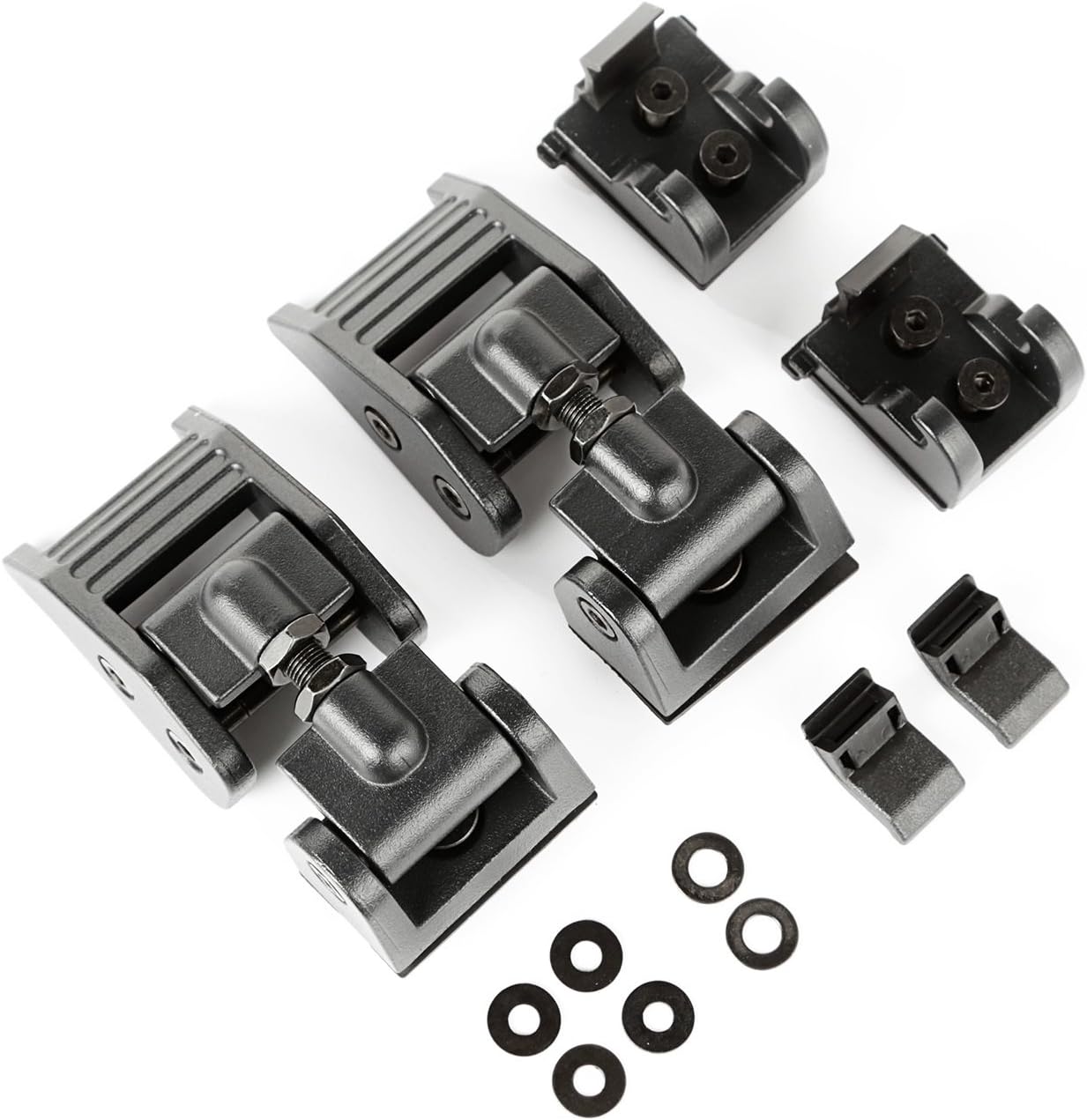 Rugged Ridge | Hood Catch Kit, Textured Black | 11210.17 | Fits 2007-2018 Jeep Wrangler JK