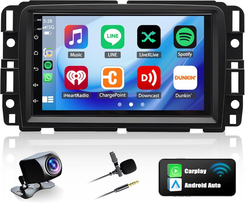 Android 14 Car Stereo Radio for GMC Acadia Chevrolet Traverse Buick Enclave 2013 2014 2015 2016 2017, 7
