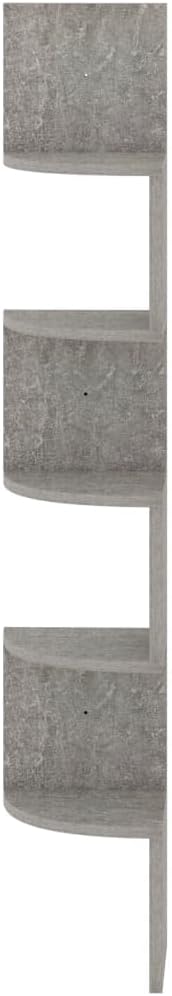 5-Tier Wall Corner Shelves, Floating Corner Shelf, Wall Organizer Storage, Wall Mount Shelves for Bedrooms, Bathroom Shelves, Living Rooms, Concrete Gray 7.5